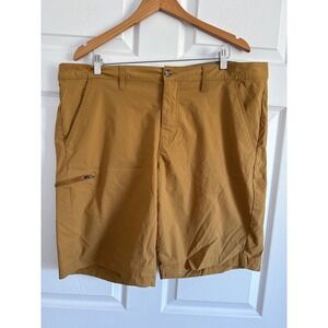 Eddie Bauer Men's 40' waist Zippered Cargo Shorts Brown Quick Dry 10' inseam